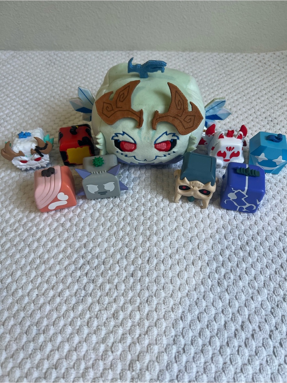 Lot of 9, Blox Fruits, 1 plush & 8 figures